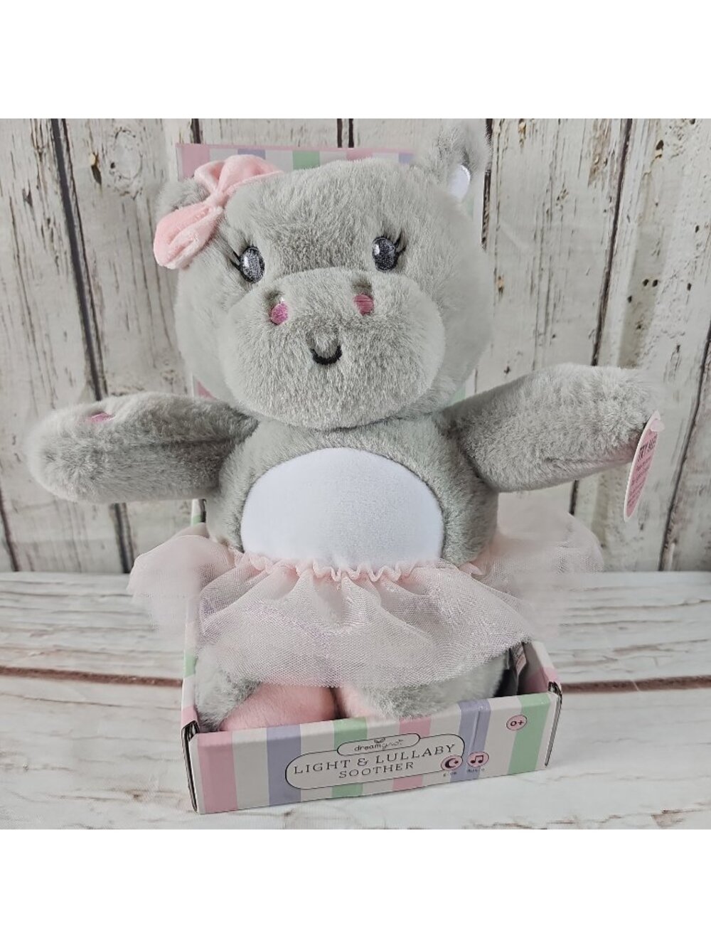 DreamGro Hippo Baby Color Changing Light & Lullaby Soother Music Tummy Glows New
